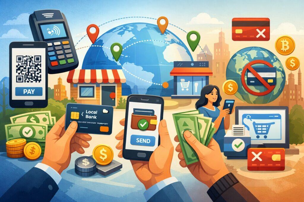 What “local payment support” actually means (and what it is not)