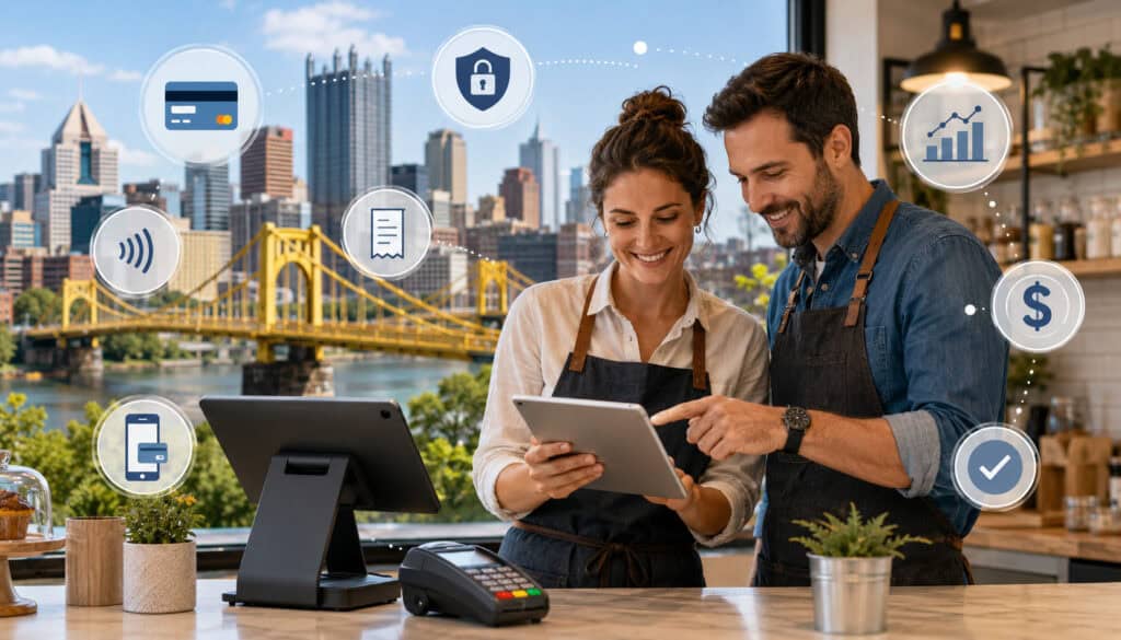 Pittsburgh business owners choosing a payment processor